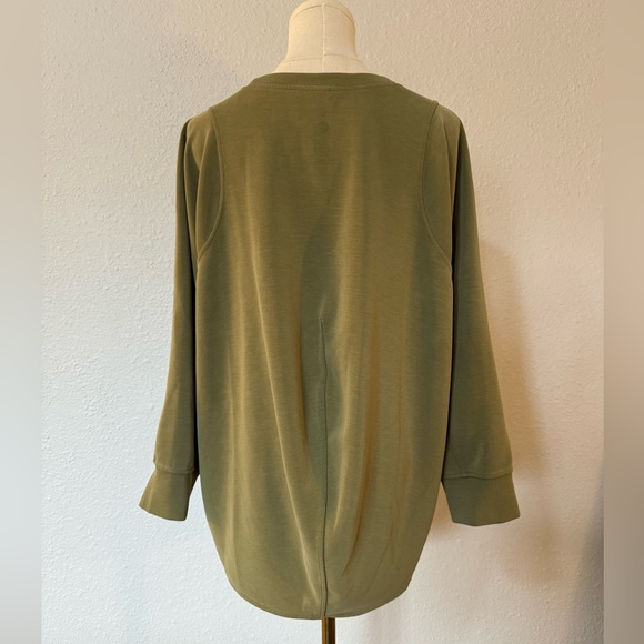 Lululemon Draped Back Crew Sweatshirt Bronze Green size 10 - Picture 6 of 12